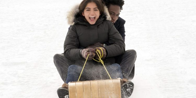 Let It Snow - Isabela Merced, Shameik Moore - Photo Credit: Netflix / Steve Wilkie
