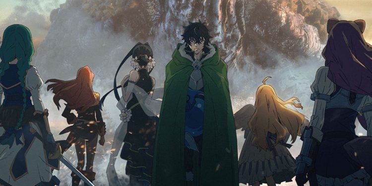 Pôster promocional da segunda temporada do anime The Rising of the Shield Hero