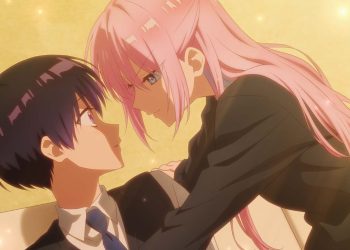 Imagem do pôster promocional do anime Shikimori's Not Just a Cutie