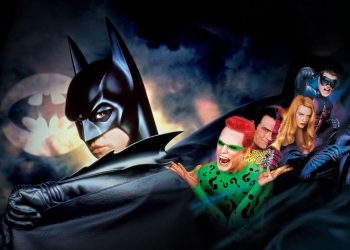 Pôster destaque dos personagens de Batman eternamente