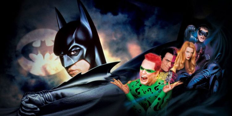 Pôster destaque dos personagens de Batman eternamente