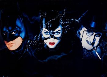 Pôster destaque de Batman, Mulher Gato e Pinguim em Batman o retorno