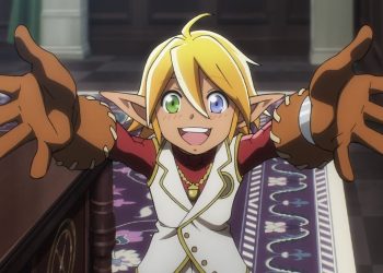 Aura Bella Fiore pedindo colo do lorde Ainz.