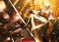 Cena da Light Novel de Overlord. Lorde Ainz aparecendo para Neia Baraja.