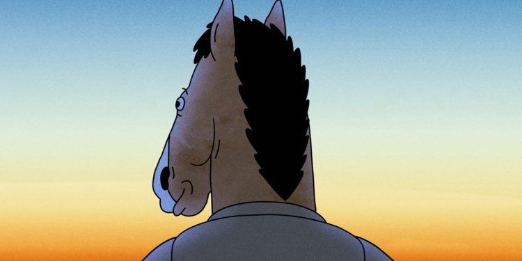 Bojack Horseman em um pôster oficial da série.