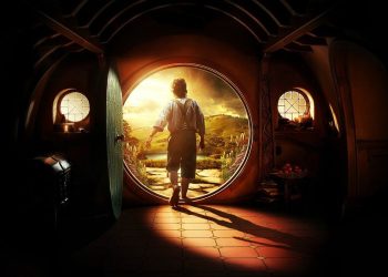 Bilbo Bolseiro sai do bolsão em um pôster de O Hobbit: Uma Jornada Inesperada.