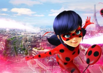 Ladybug e Tikki acima de Paris