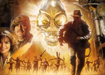 Pôster do filme Indiana Jones e o Reino da Caveira de Cristal